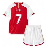 Fotbalové Dres Arsenal Bukayo Saka #7 Dětské Domácí 2023-24 Krátký Rukáv (+ trenýrky)